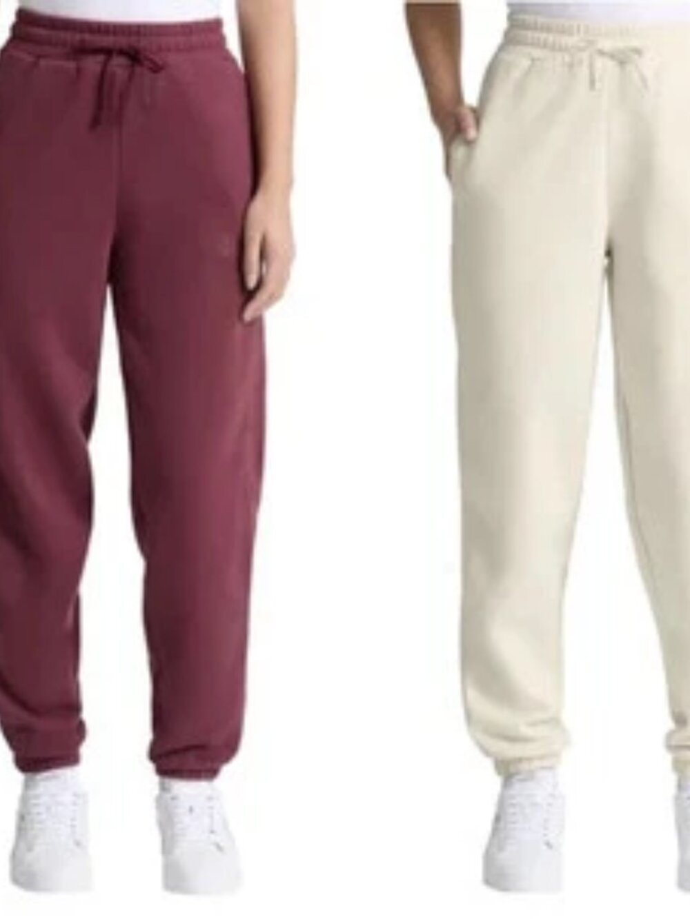 PUMA Women's Fleece Jogger Sweat pant with Pockets - cream, Steel Blue, Wine NWT